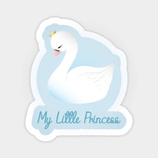 My little princess swan blue Sticker